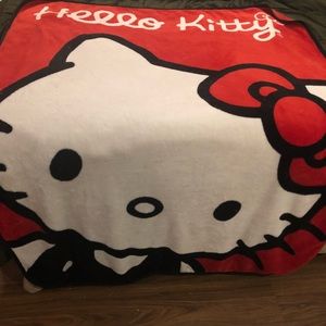 Hello kitty plush throw blanket